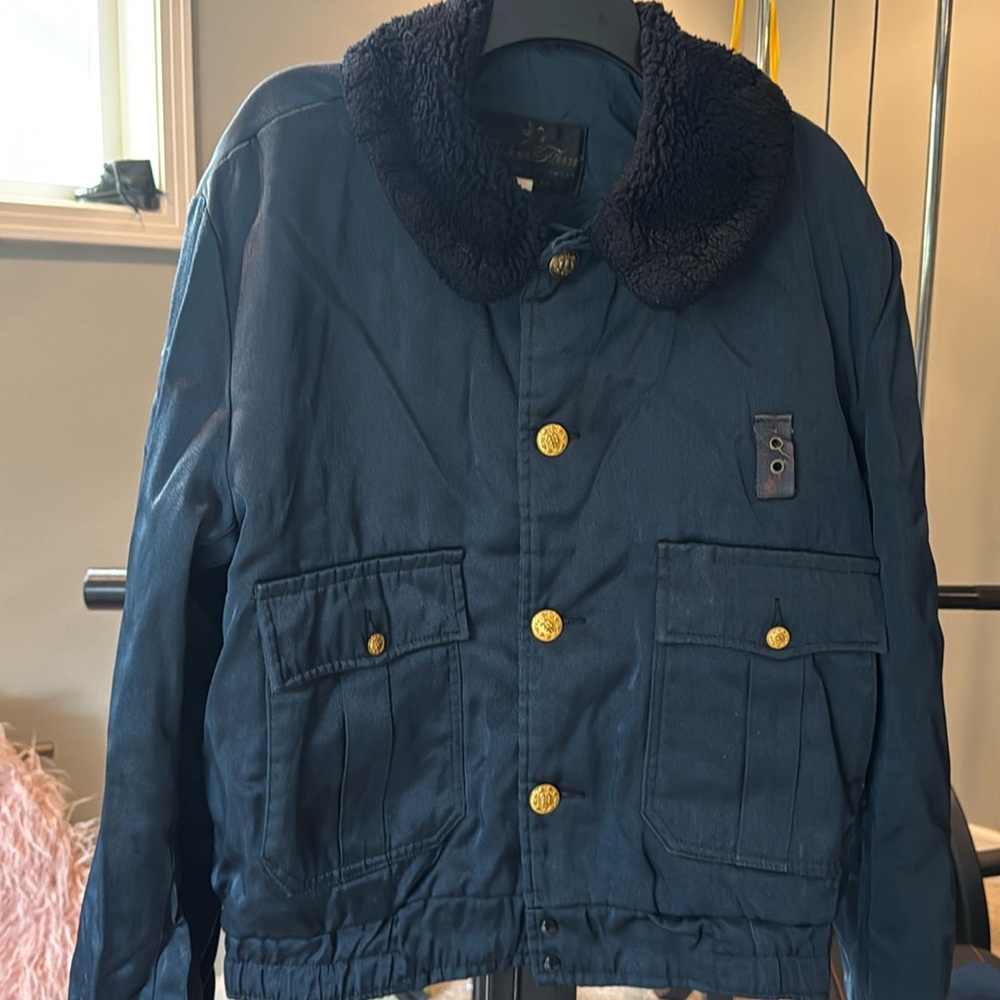 Vintage  Aviator Military Bomber Jacket  Size 46 or L/XL
Navy blue